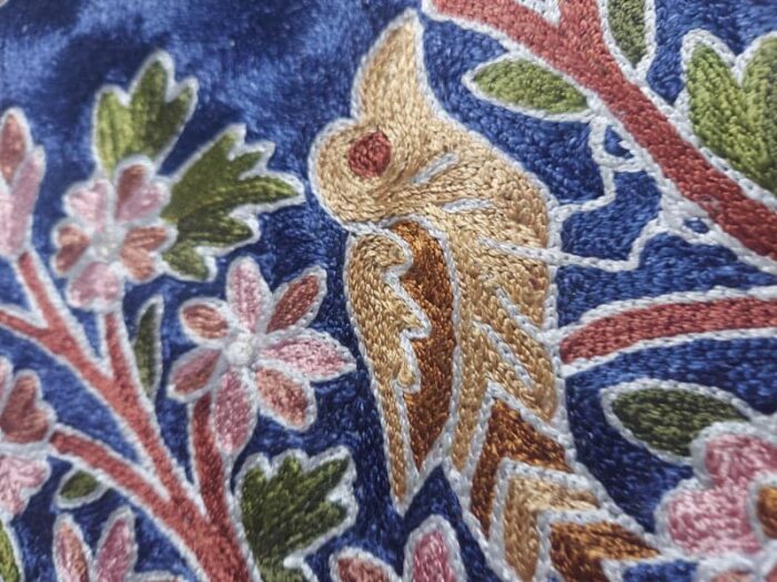 Blue Silk Tree of Life Wall Hanging 3x2ft - Image 2