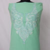 Light Green Cotton 2pc Suit with Kashmiri Aari Handwork