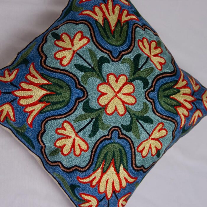 Aabi Kashmiri Chainstitch Cushion Cover 12×12 (Pair) - Image 2