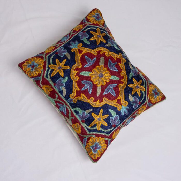 Shalimar Kashmiri Chainstitch Cushion Cover 12×12