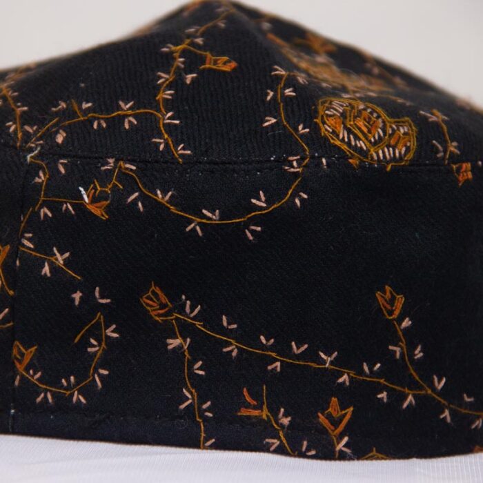 Black Toosha Hand Sozni Cap - Image 4