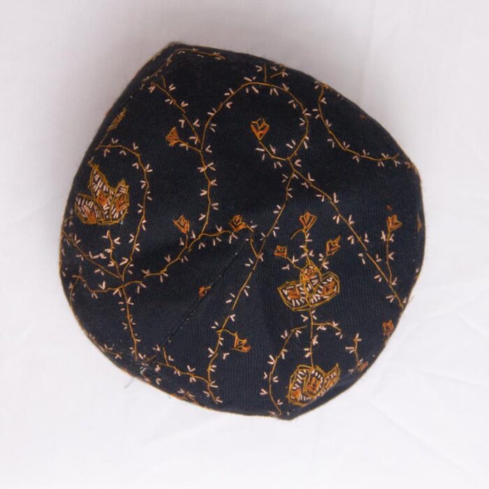 Black Toosha Hand Sozni Cap - Image 3