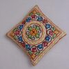 White Crewel Cushion Cover 12×12