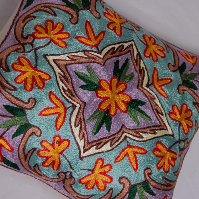 Taruk Kashmiri Chainstitch Cushion Cover 12×12 (Pair) - Image 2