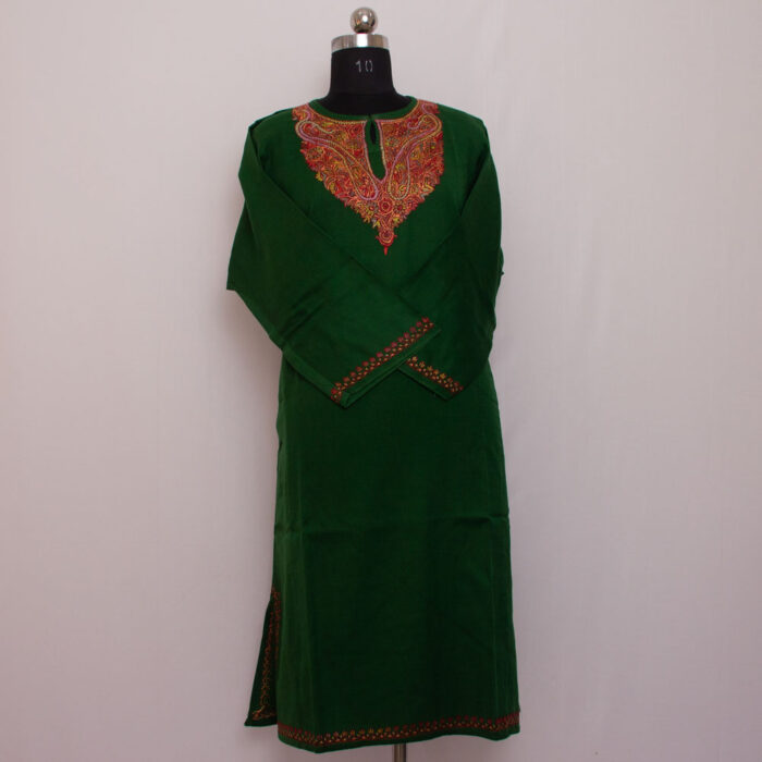 Green Hand Sozni Raffal Pheran - Image 2