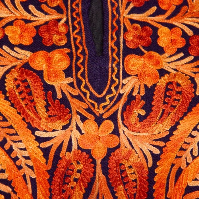 Dark Blue Raffal Aari Pheran - Image 3