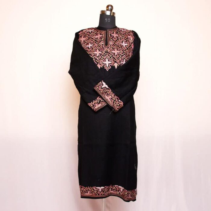 Black Tarauk Raffal Aari Pheran - Image 2