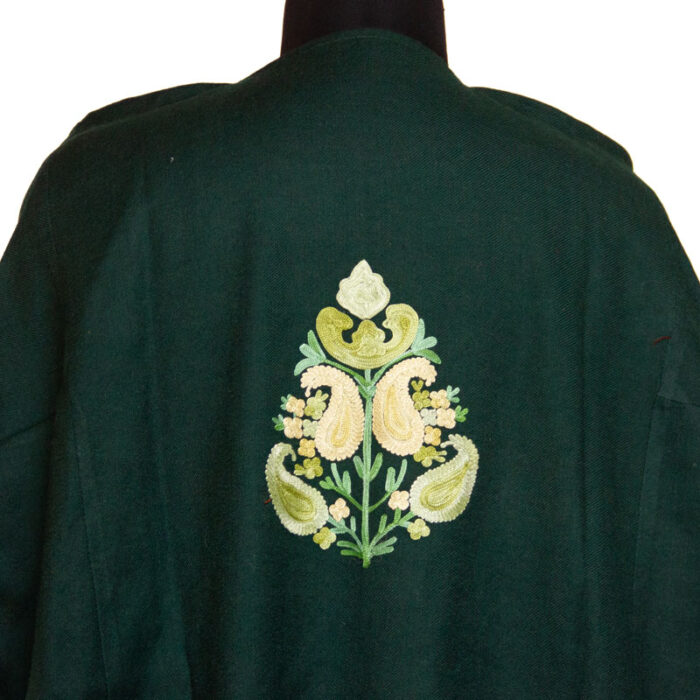 Dark Green Badami Raffal Aari Pheran - Image 4