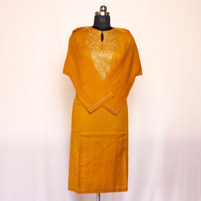 Mustard Sozni Raffal Pheran - Image 2