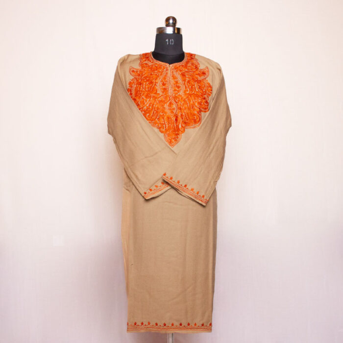 Beige Aari Cashmilon Pheran - Image 2