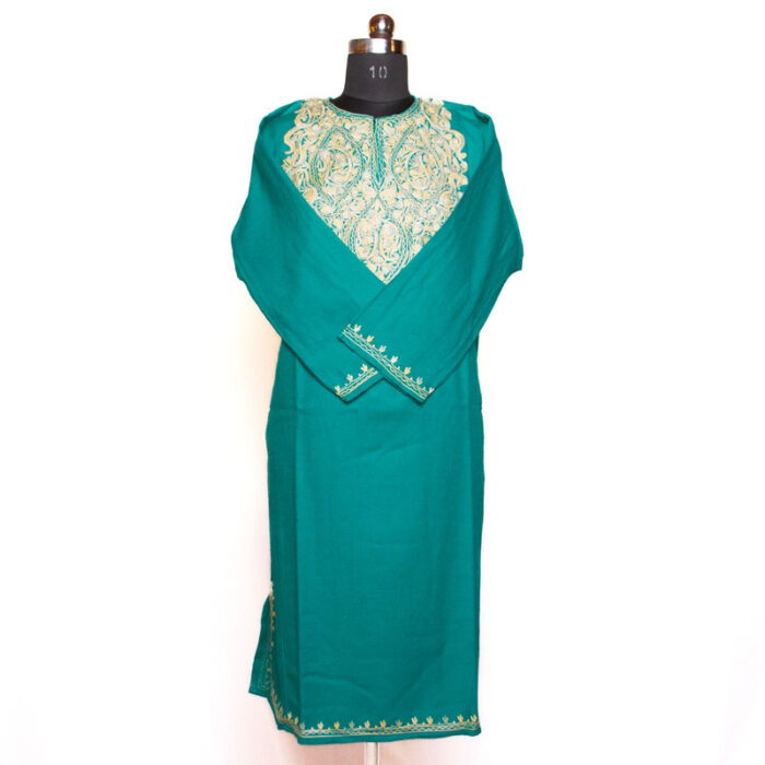 Green Aari Cashmilon Pheran - Image 2