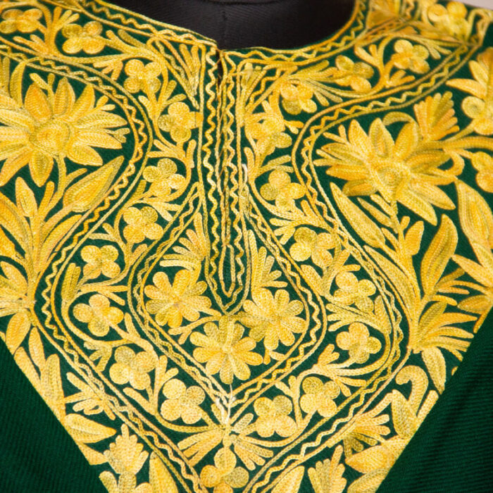 Green Aari Cashmilon Pheran - Image 3