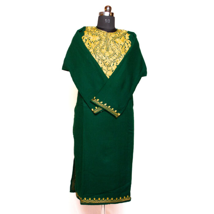 Green Aari Cashmilon Pheran - Image 2