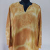 Dark Mustard Tie-Dye Cashmilon Aari Pheran