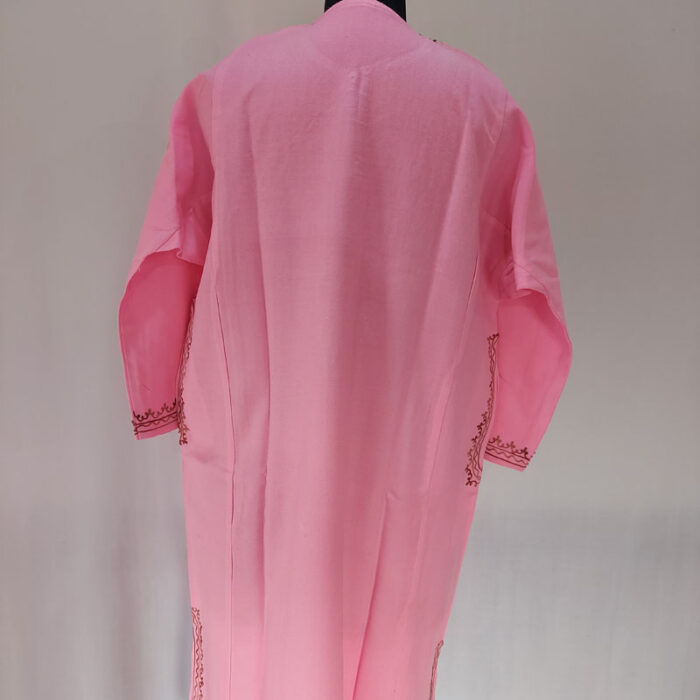 Pink Cashmilon Aari Pheran - Image 4