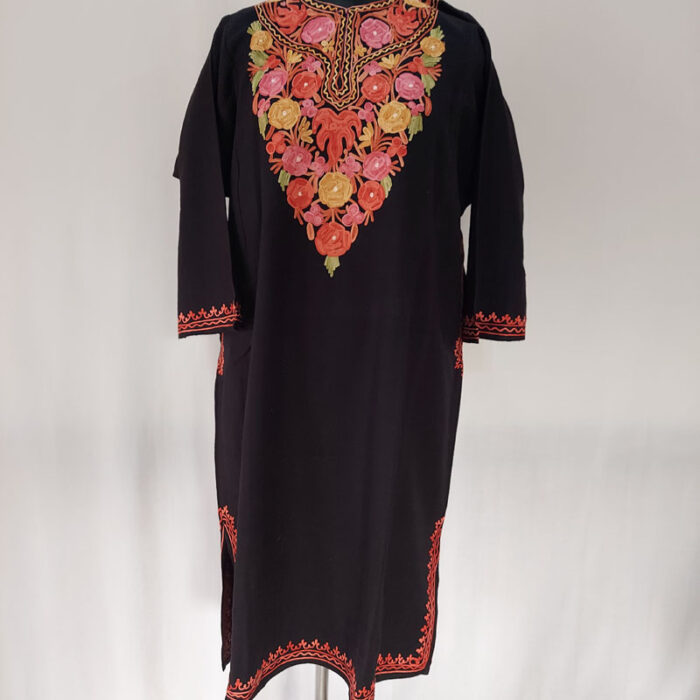 Black Cashmilon Aari Pheran - Image 2