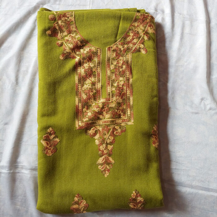 Light Green Cashmilon Aari 3Pc Suit