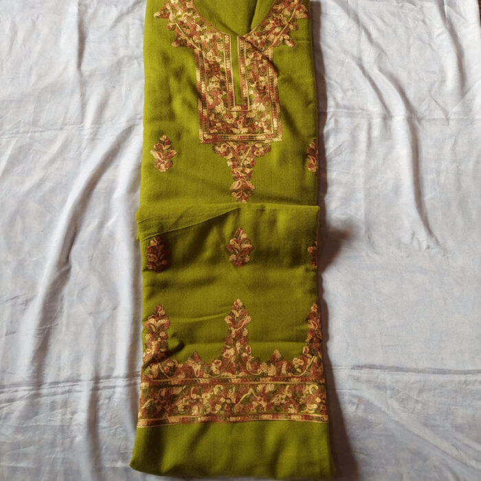 Light Green Cashmilon Aari 3Pc Suit - Image 2