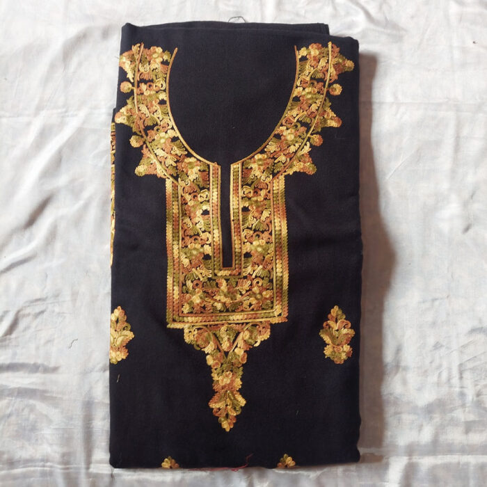 Black Cashmilon Aari 3Pc Suit