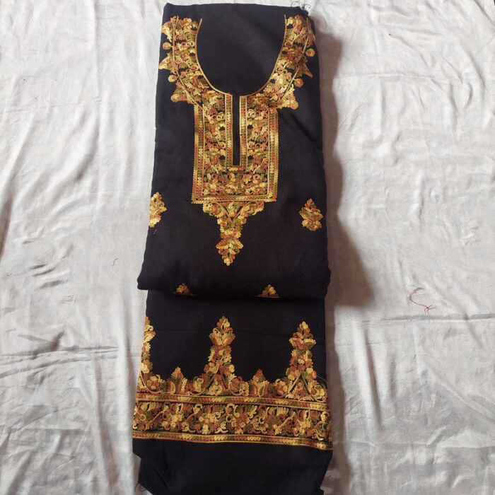 Black Cashmilon Aari 3Pc Suit - Image 2