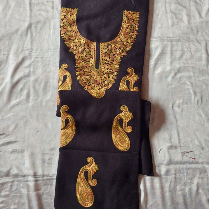 Black Cashmilon Aari 3Pc Suit - Image 2