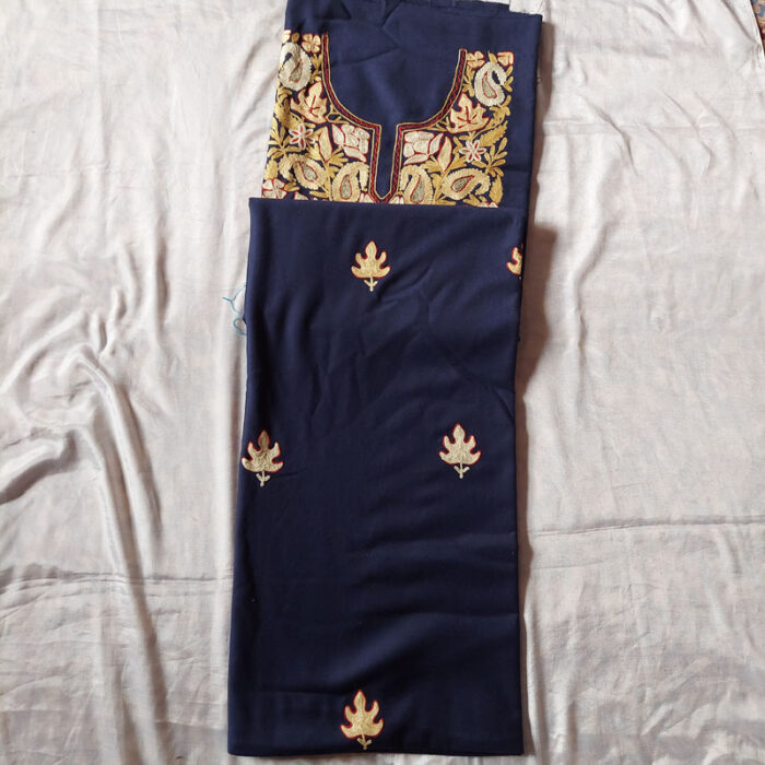 Dark Blue Spun Aari Zari 2Pc Suit - Image 2