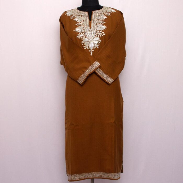 Brown Tilla Tweed Pheran - Image 2