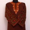 Rust Brown Handwork Sozni Raffal Pheran