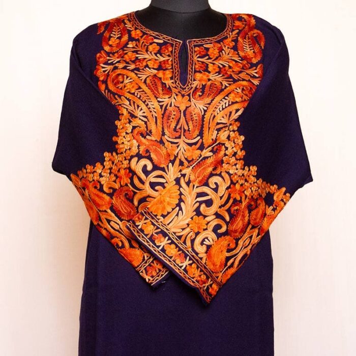 Dark Blue Raffal Aari Pheran
