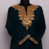 Dark Green Tweed Golden Tilla Pheran