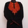 Black Handwork Sozni Raffal Pheran
