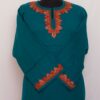 Dark Green Hand Sozni Raffal Pheran