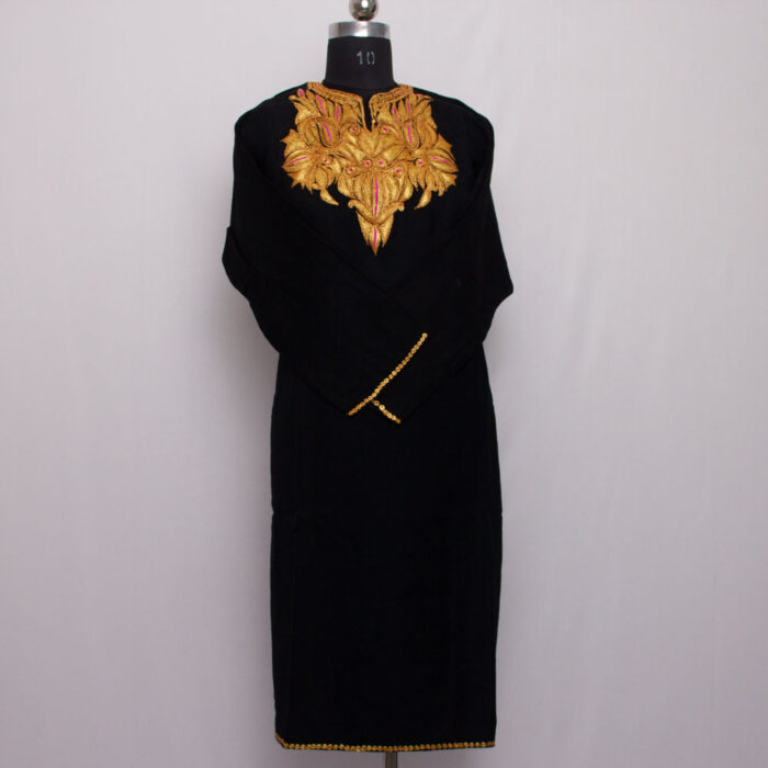 Black Raffal Golden Tilla Pheran - Image 2