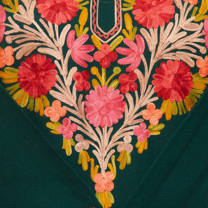 Dark Green Aari Cashmilon Pheran - Image 3