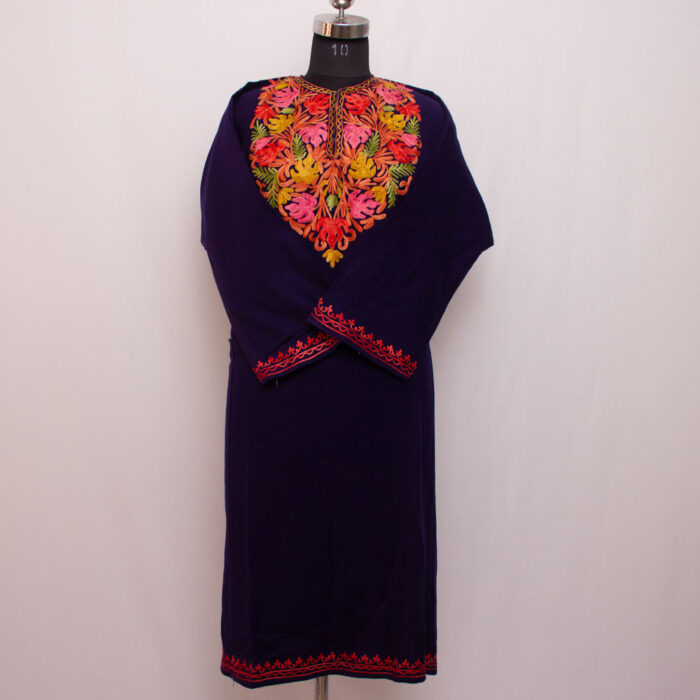 Dark Blue Aari Cashmilon Phiran - Image 2