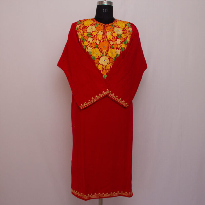 Maroon Aari Cashmilon Phiran - Image 2