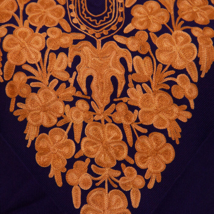Dark Blue Chinari Aari Cashmilon Pheran - Image 3