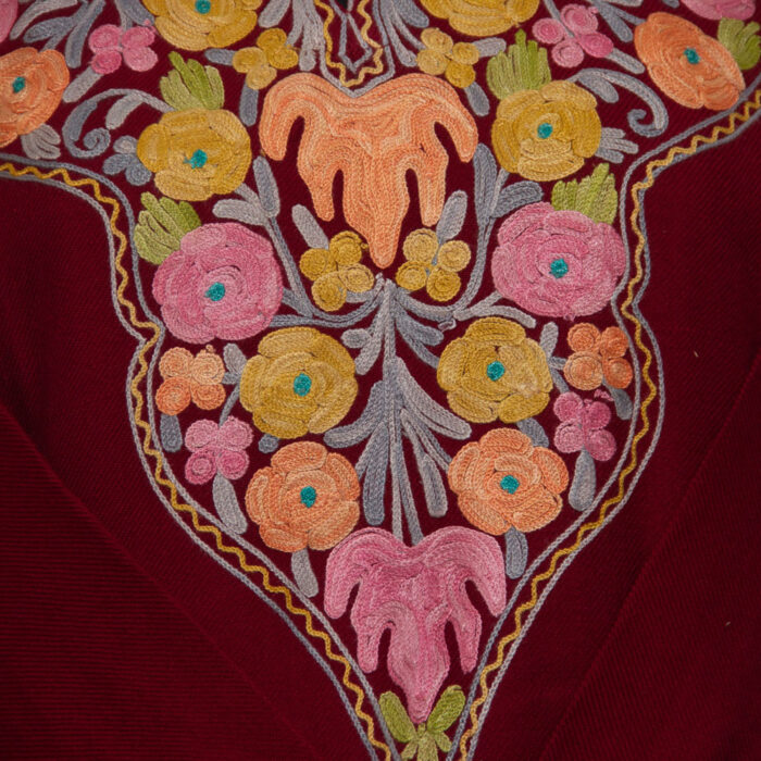 Maroon Aari Cashmilon Pheran - Image 3