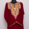 Maroon Aari Cashmilon Pheran