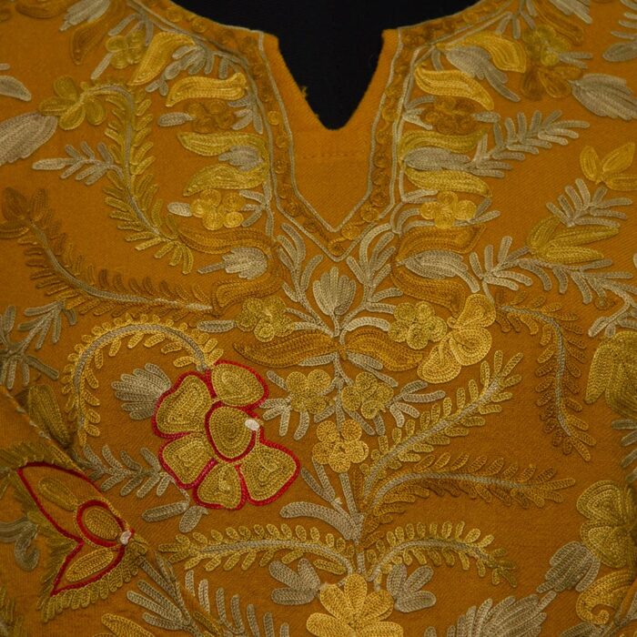 Aari Jama Mustard Raffal Pheran - Image 4