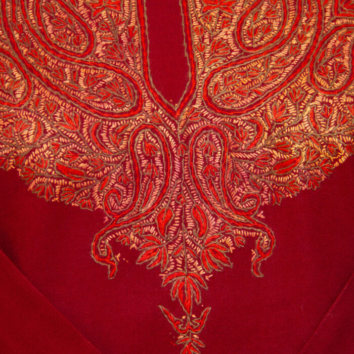 Maroon Hand Sozni Raffal Pheran - Image 3