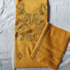 Light Mustard Pure Wool Aari 3 Pc Suit