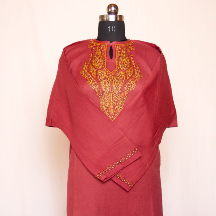 Nun Chai Pink Sozni Raffal Pheran