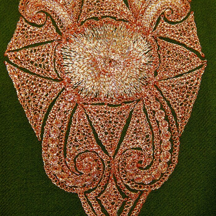 Green Raffal Extended Tilla Pheran - Image 3