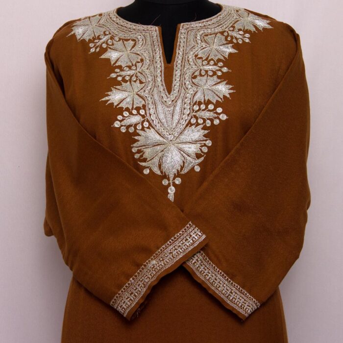 Brown Tilla Tweed Pheran