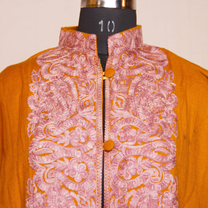 Mustard Aari Cashmilon Jacket - Image 4