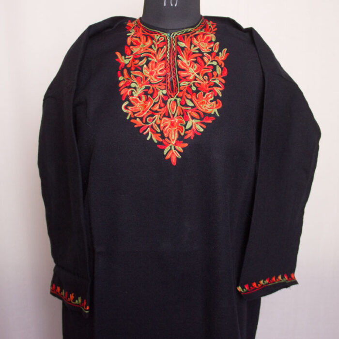 Black Cashmilon Aari Pheran L38