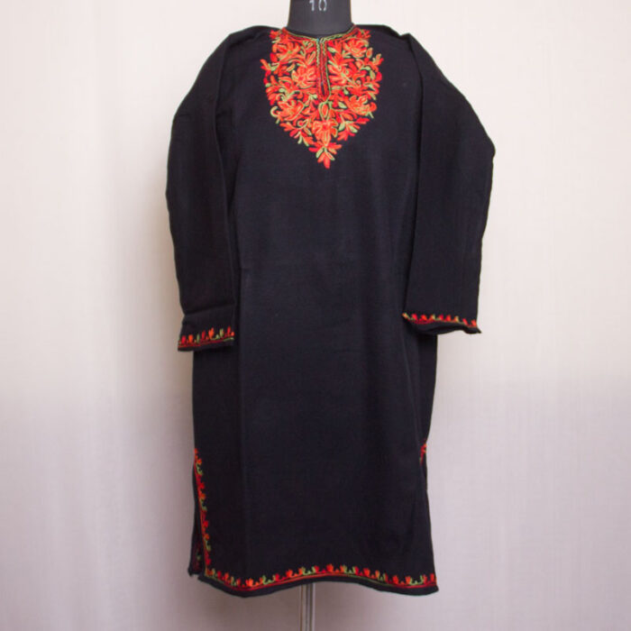 Black Cashmilon Aari Pheran L38 - Image 2