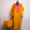 Mustard Cashmilon Aari Pheran with Pant