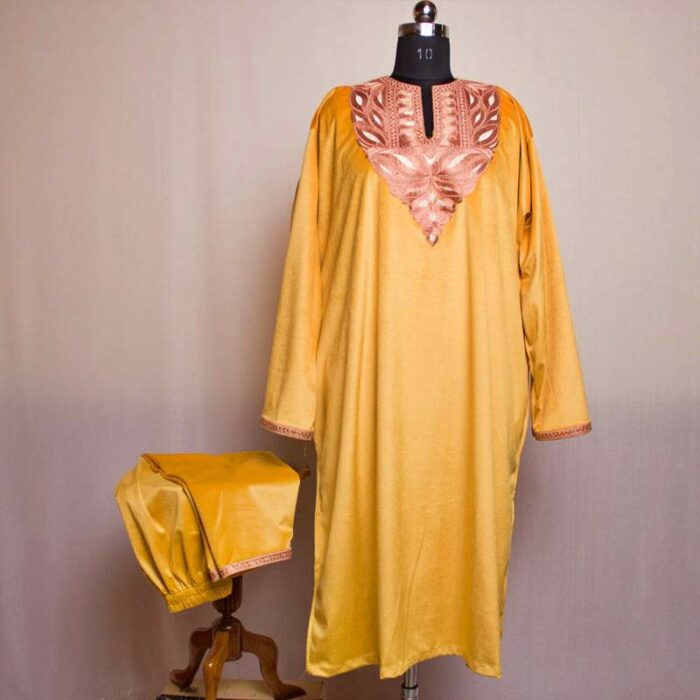 Beautiful Velvet Tilla Pheran Set with Pant